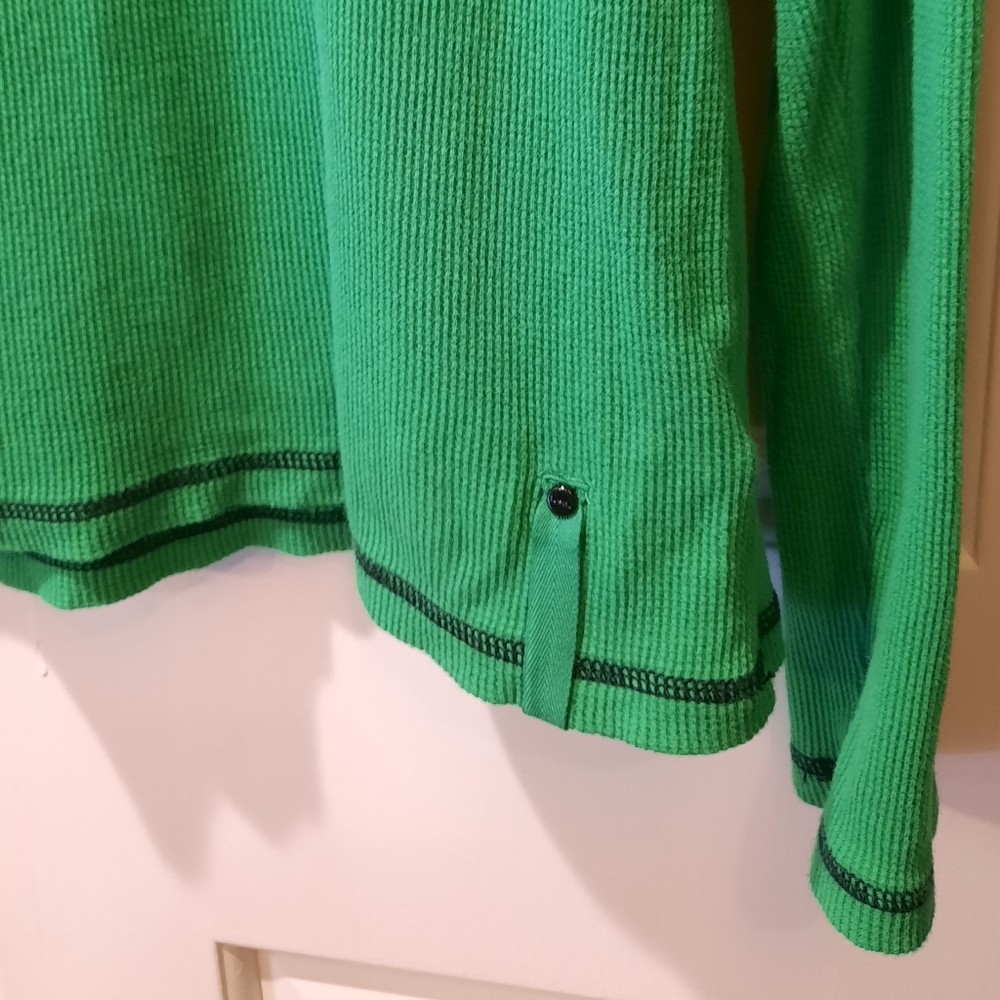 Lauren Active Ralph Lauren Top Large Green 1/4 Zip Lightweight Activewear Preppy - Picture 5 of 10
